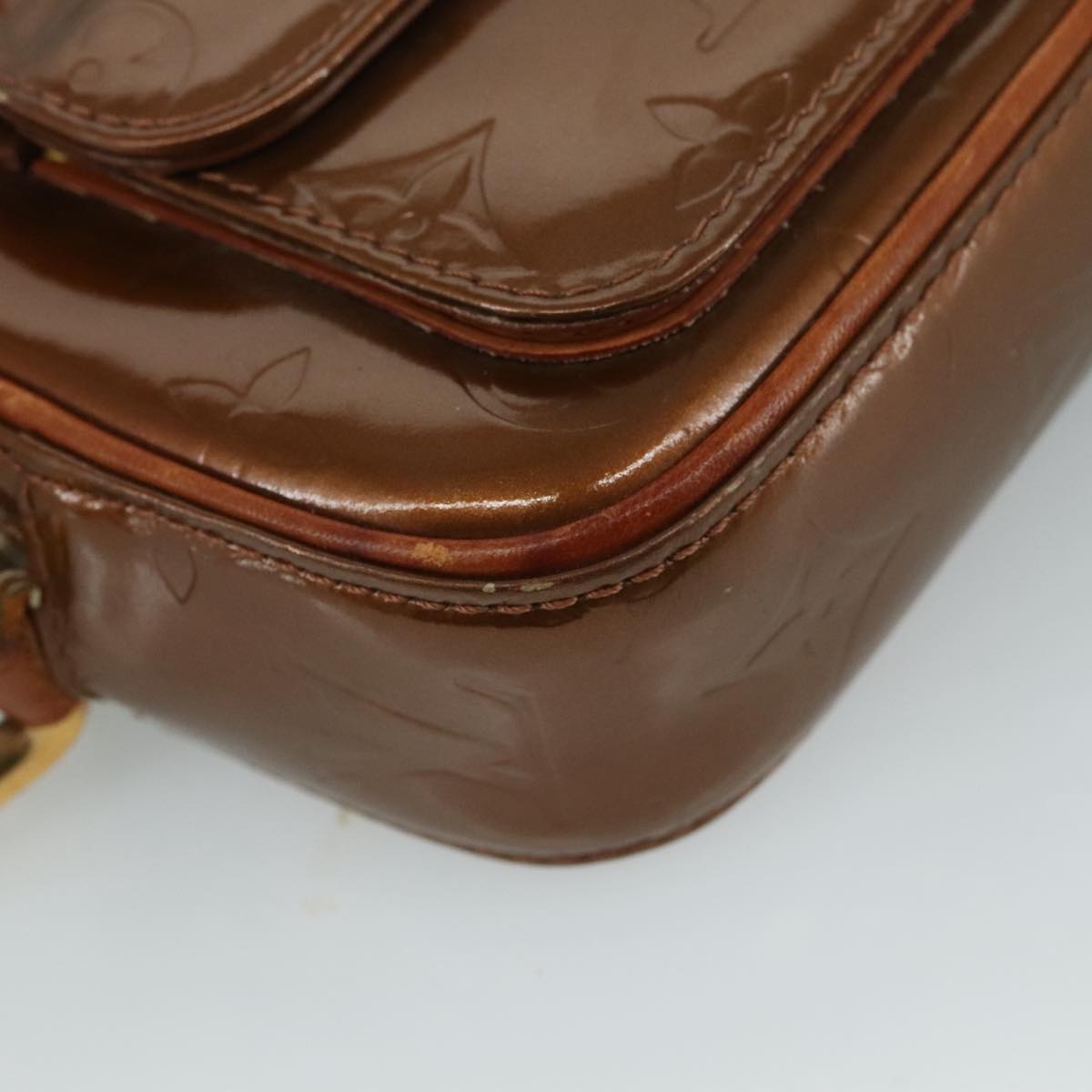 LOUIS VUITTON Monogram Vernis Christy MM Shoulder Bag Bronze M91109 111065