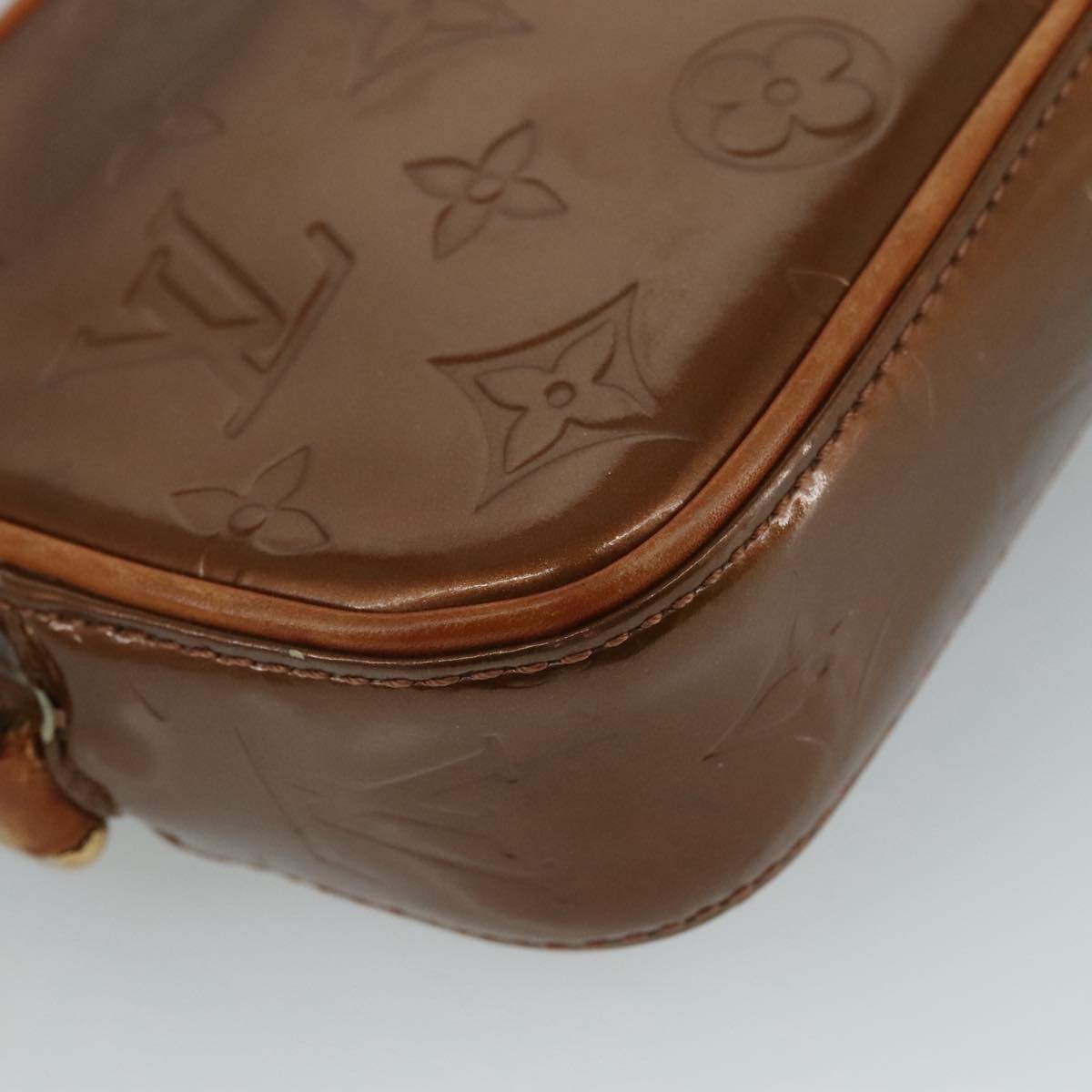 LOUIS VUITTON Monogram Vernis Christy MM Shoulder Bag Bronze M91109 111065