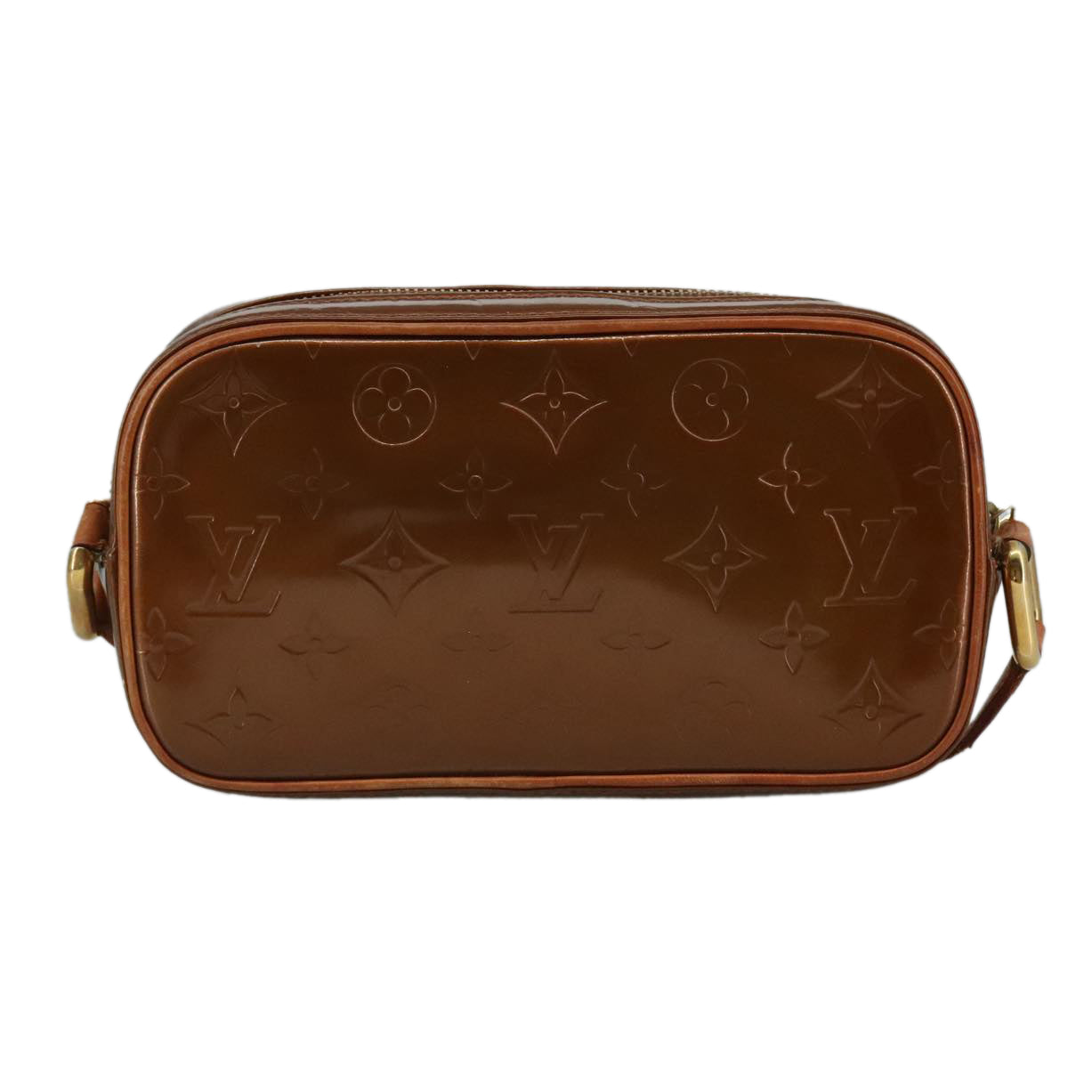 LOUIS VUITTON Monogram Vernis Christy MM Shoulder Bag Bronze M91109 111065