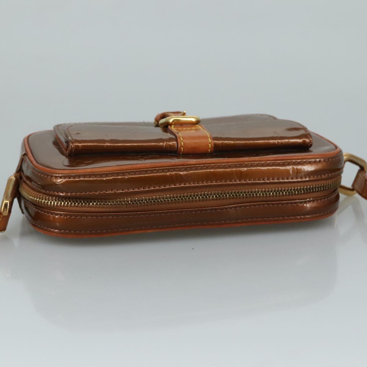 LOUIS VUITTON Monogram Vernis Christy MM Shoulder Bag Bronze M91109 111065