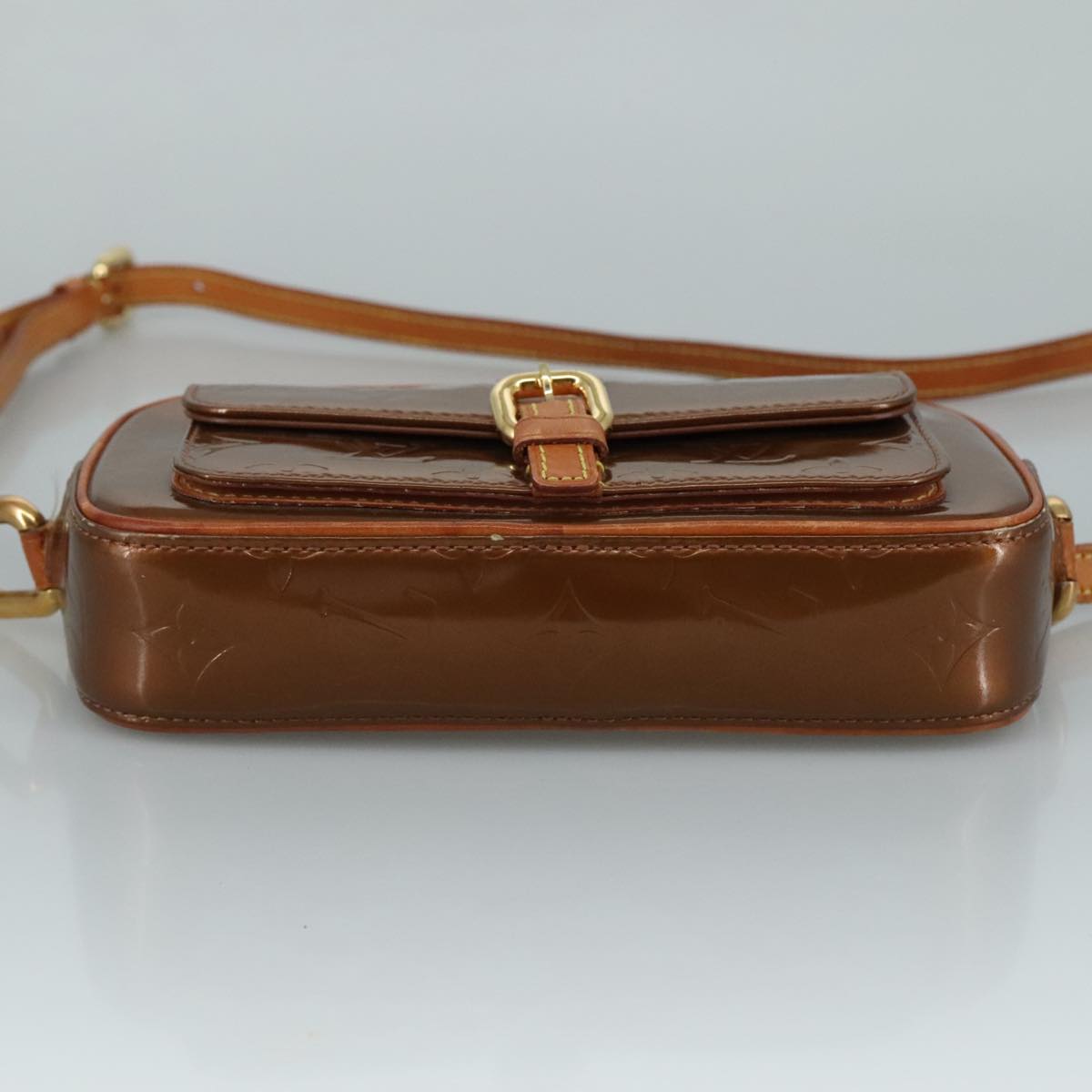 LOUIS VUITTON Monogram Vernis Christy MM Shoulder Bag Bronze M91109 111065