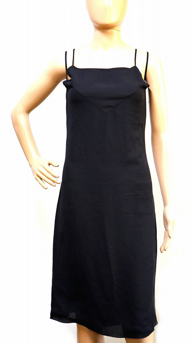 Chanel Silk Long Dress Black