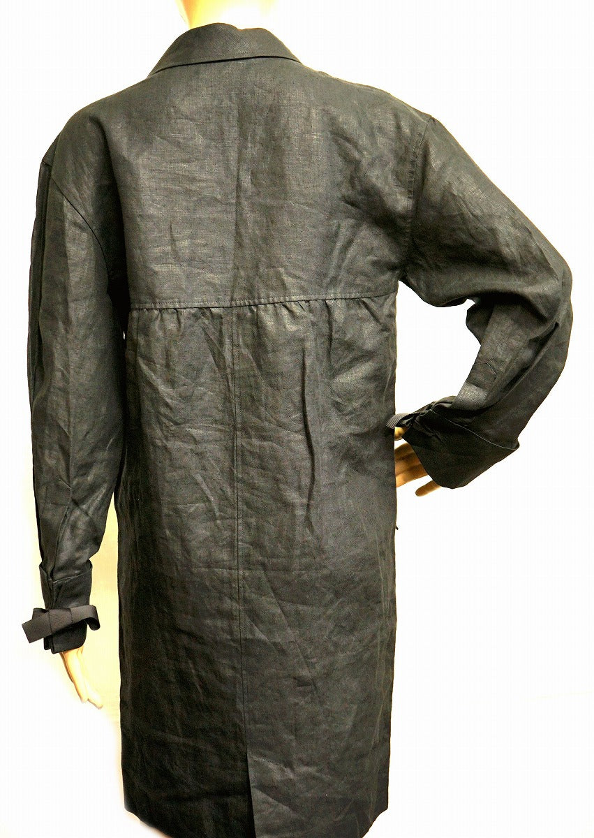 Chanel Women's Long Coat with Logo Button