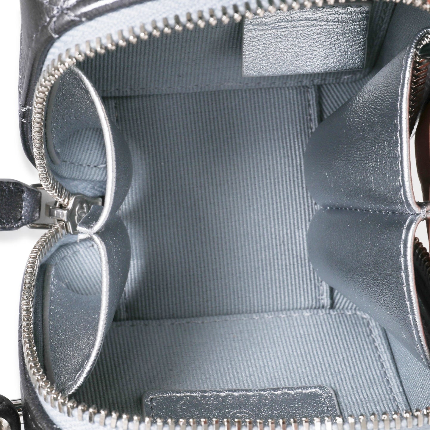 CHANEL Metallic Lambskin Quilted Coco Punk Clutch With Chain