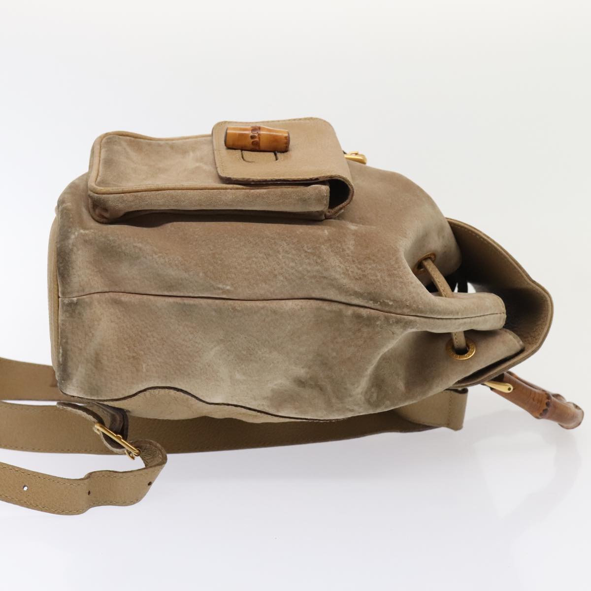 Gucci Bamboo  Suede Backpack Bag ()