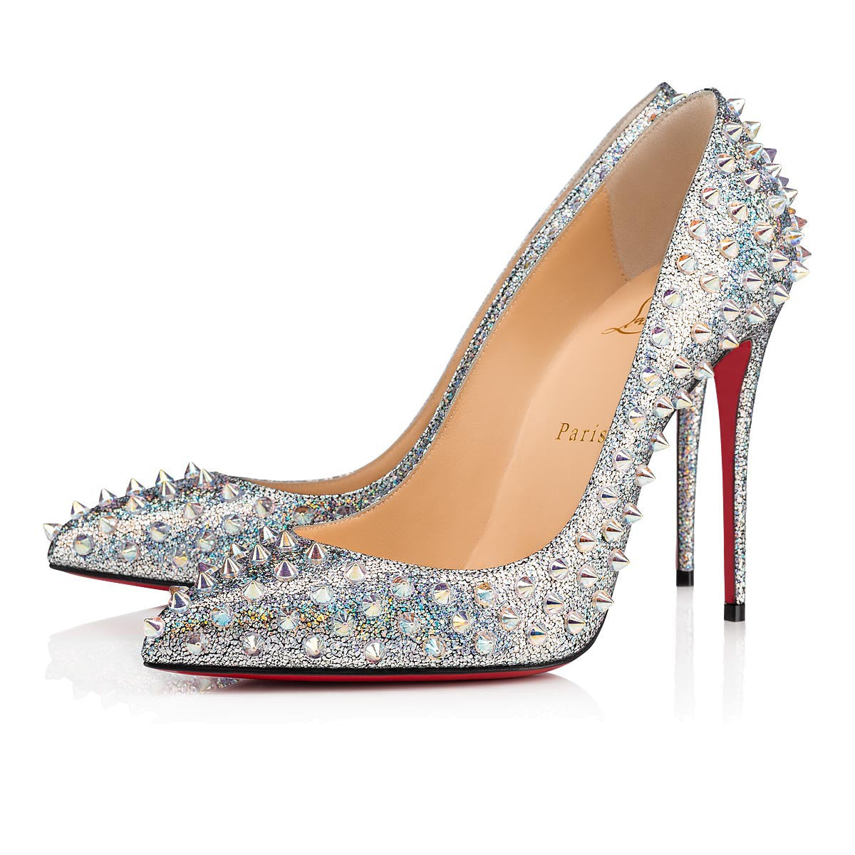 CHRISTIAN LOUBOUTIN FOLLIES SPIKES 100 SIZE 40