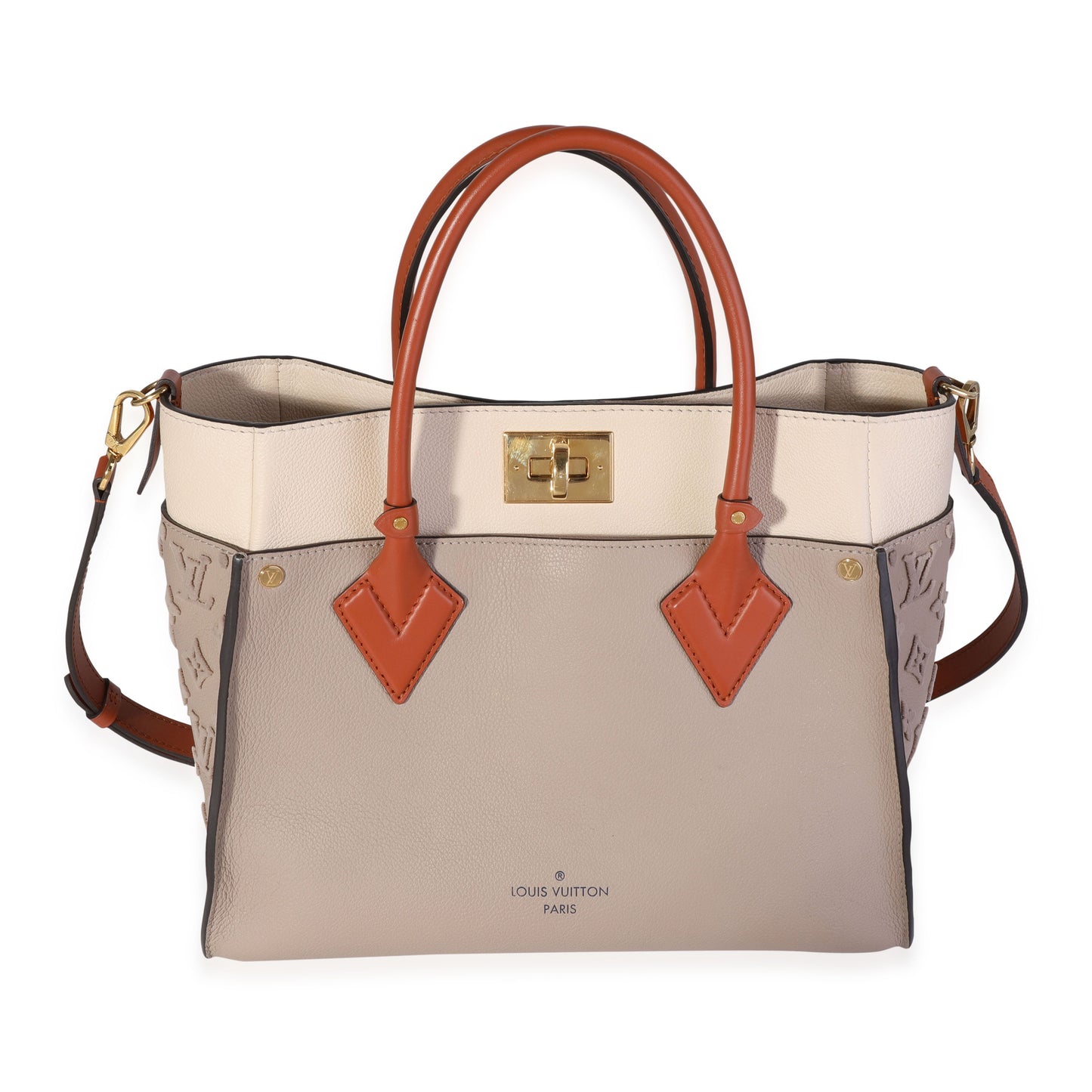 Louis Vuitton Louis Vuitton Galet Calfskin & Tufted Monogram On My Side MM Tote