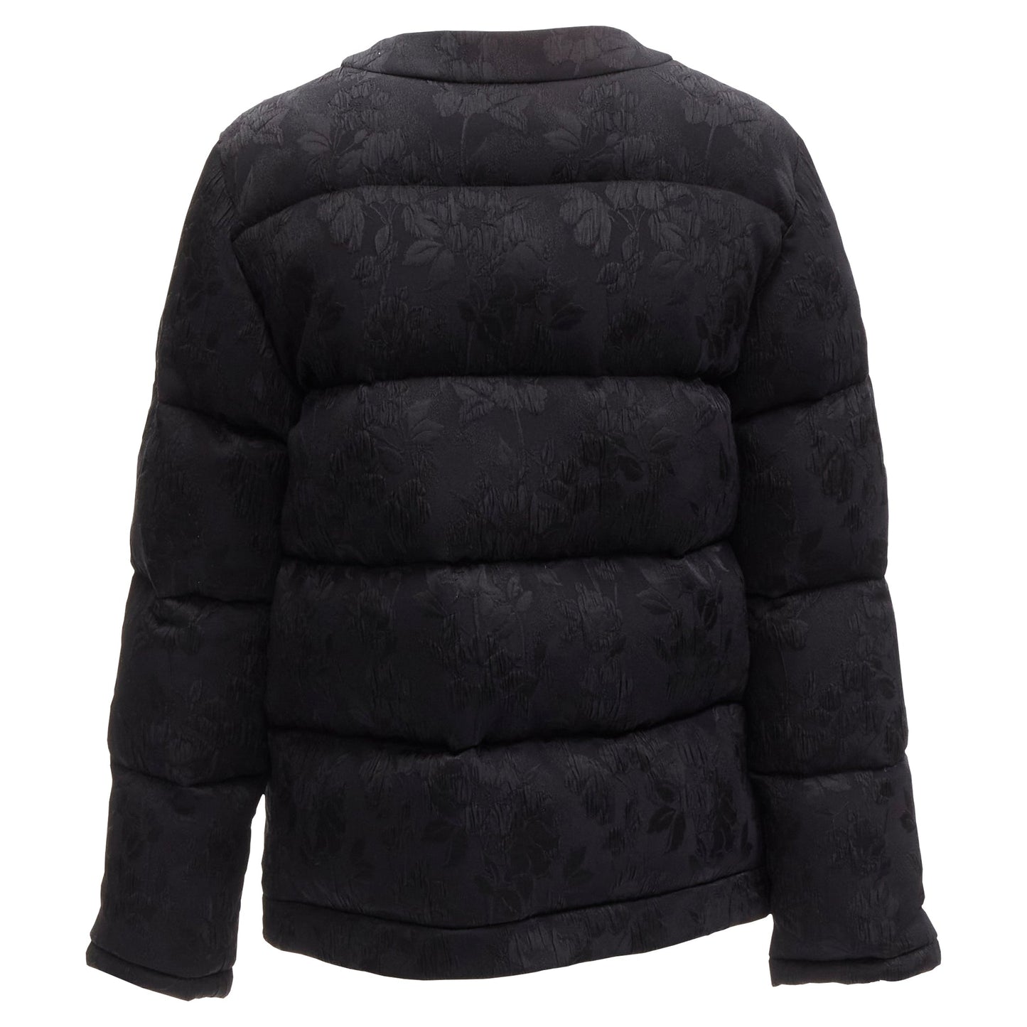 Gucci floral silk jacquard goose down padded puffer jacket
