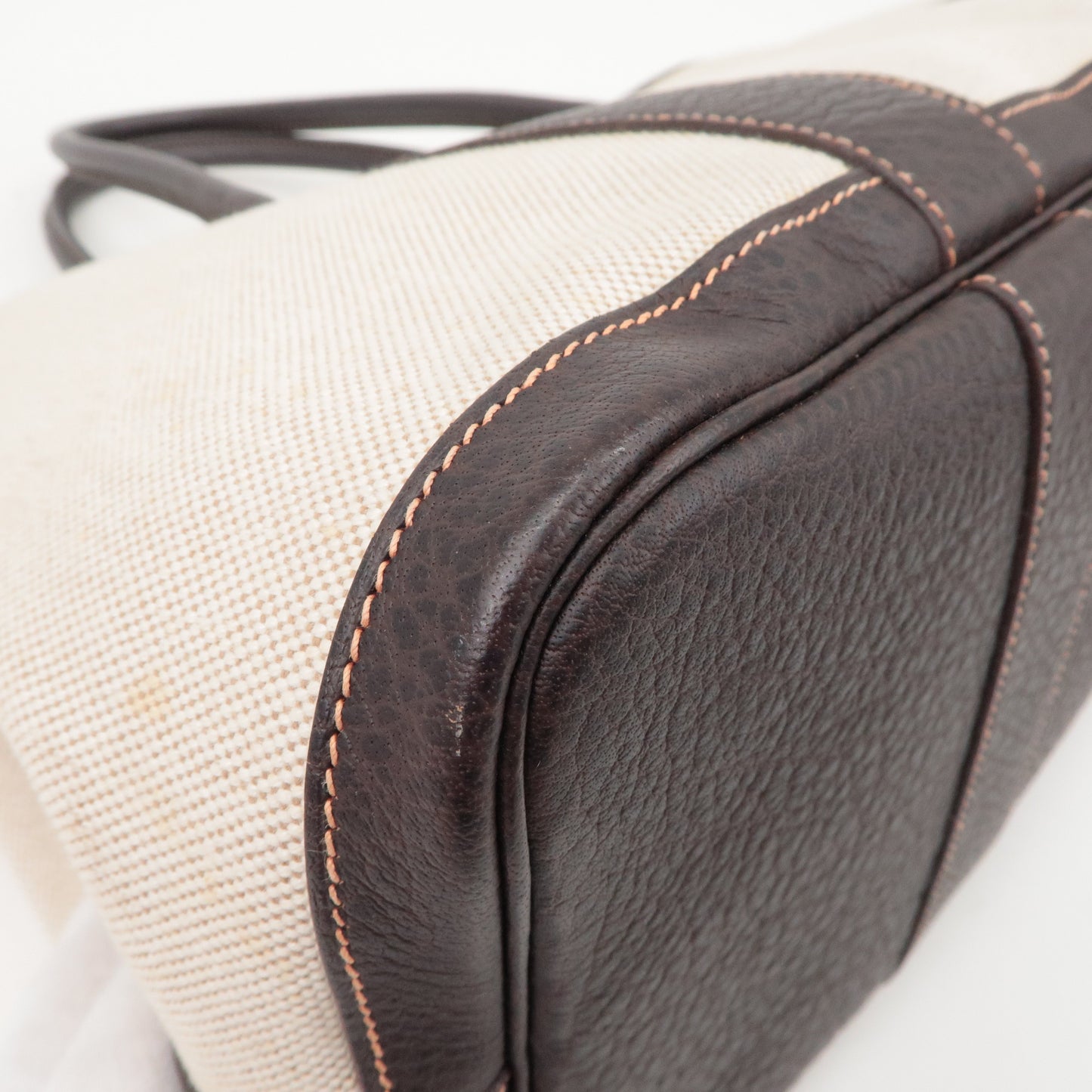 Luxury Hermes Garden Party Toile Ash Leather PM 髫ｨ繝ｻ・ｽ・｡ I  Stamped Beige