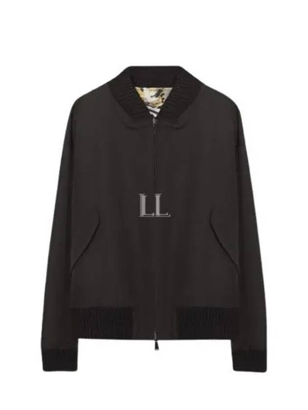 Luxury Fendi FF Fragment Reversible Bomber Jacket Brown Yellow