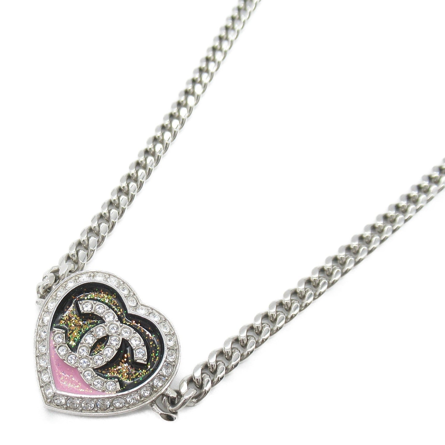 CHANEL CHANEL Choker CC Mark Heart C23A Choker Accessoires GP (Gen ) Linestone  Silver  ABB649 B14145 NR713