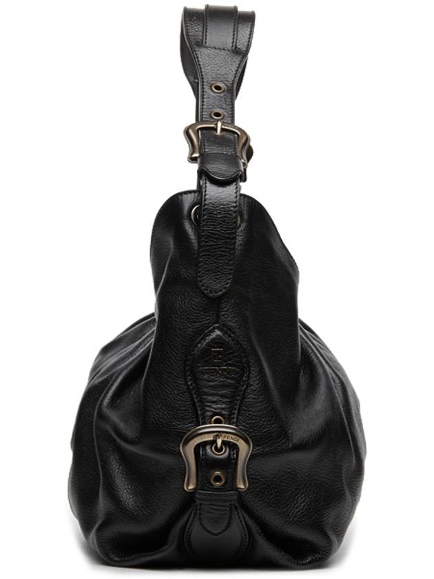 Luxury Fendi Doctor B Hobo Shoulder Bag Black