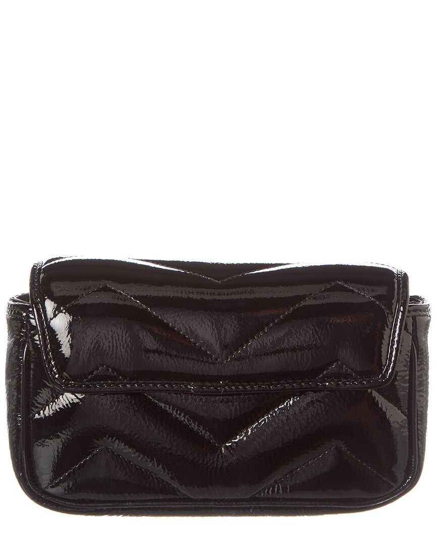 Luxury Gucci Trending 2025 GG Marmont Super Mini Patent Shoulder Bag