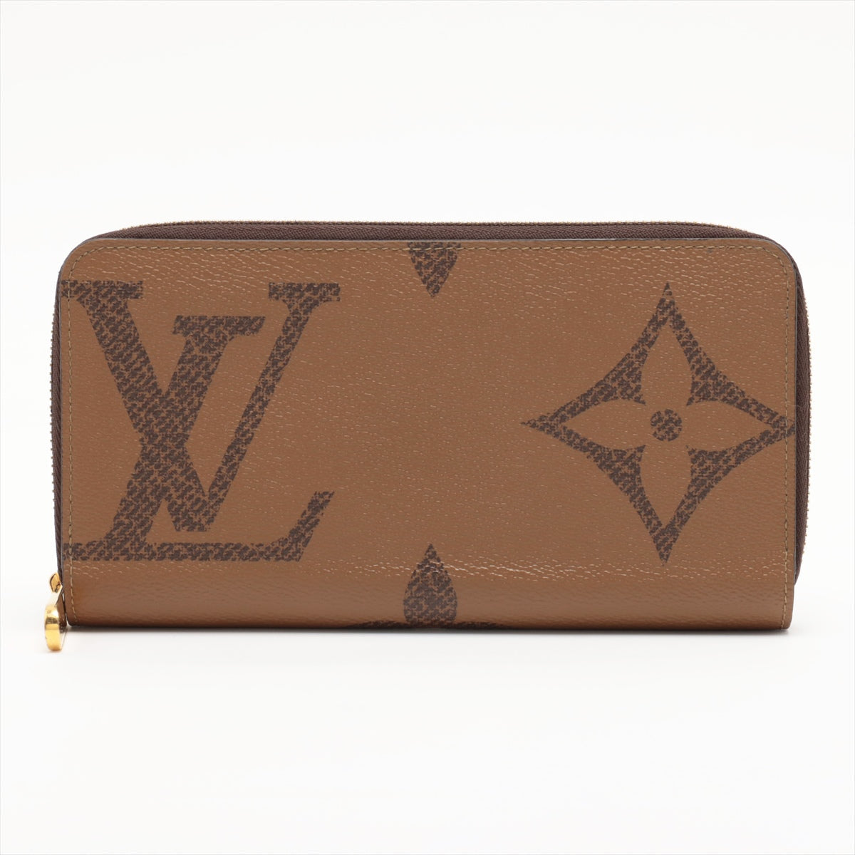 Louis Vuitton Giant Monogram Reversee Zippie Wallet M69353 Black X Brown Round Zip Wallet