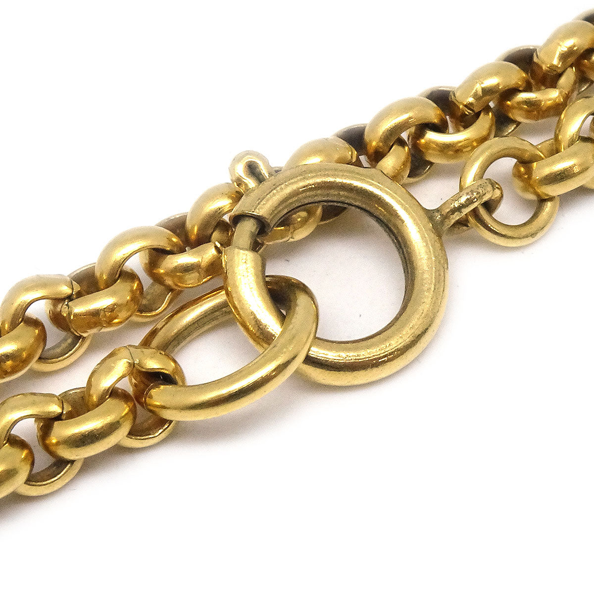 Luxury Chanel 1995 Squiggle Border Pendant Necklace 95P