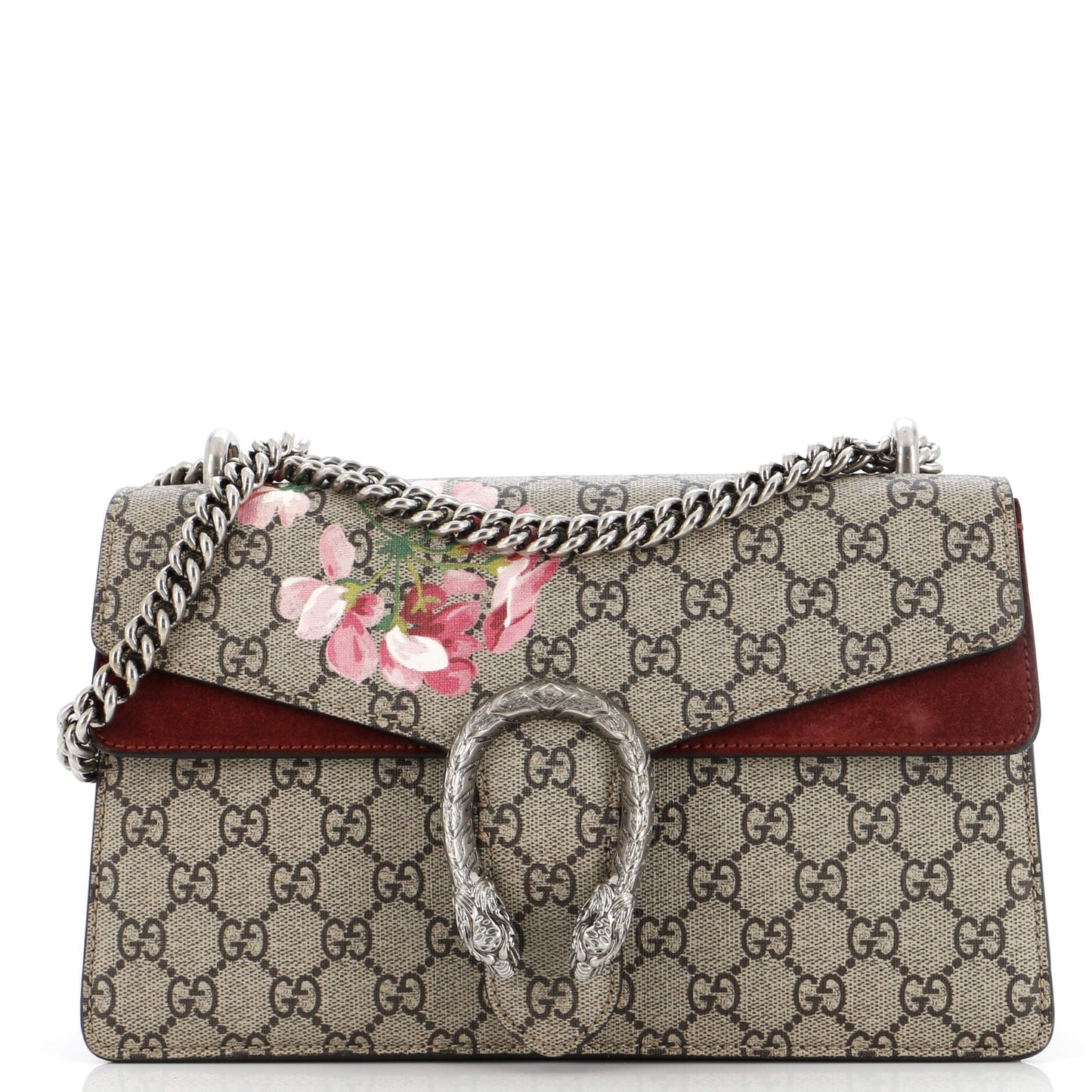 Luxury Gucci Trending 2025 Dionysus Bag Blooms Print GG Coated Canvas Small