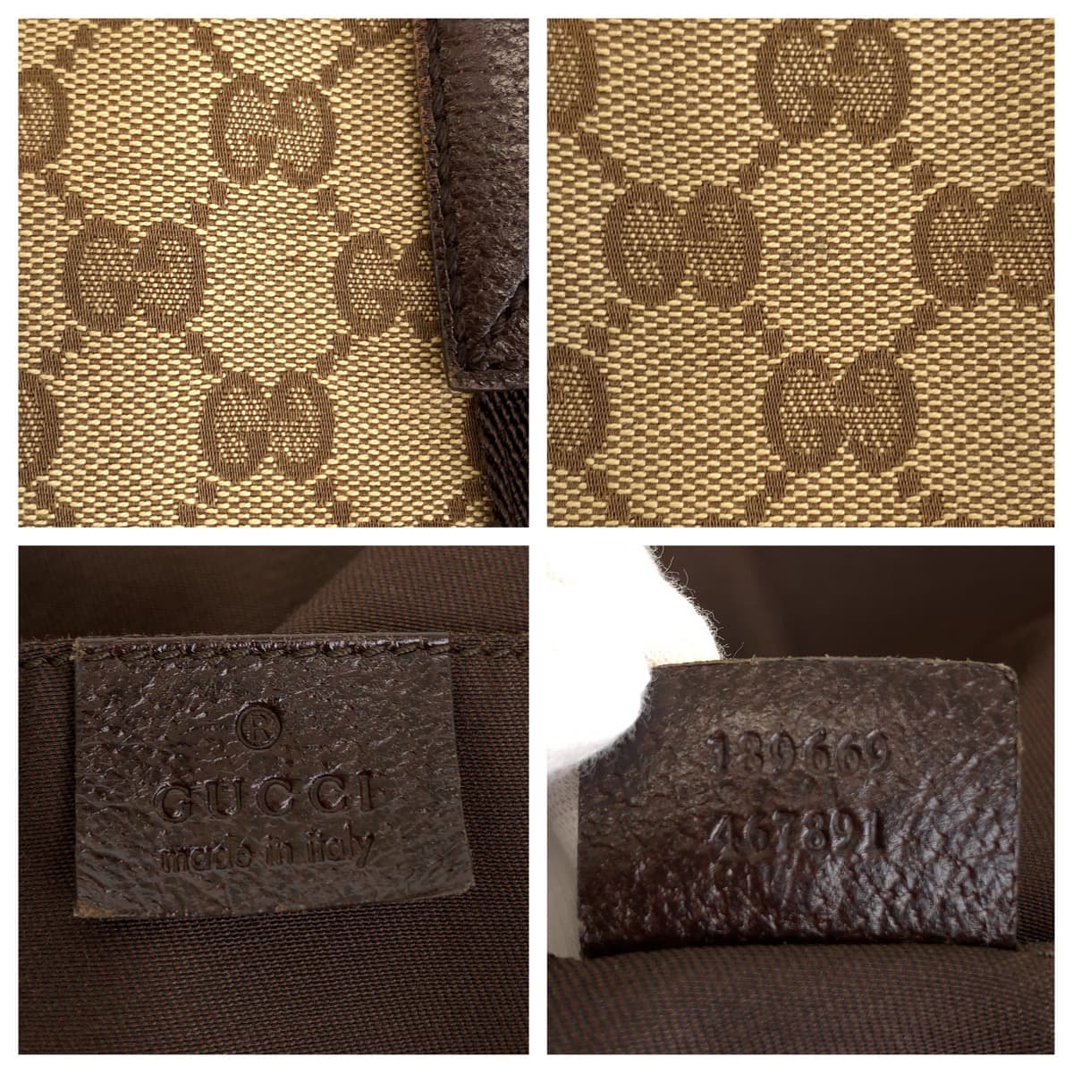 Luxury Gucci Trending 2025 Beige Brown GG Canvas Tote Bag