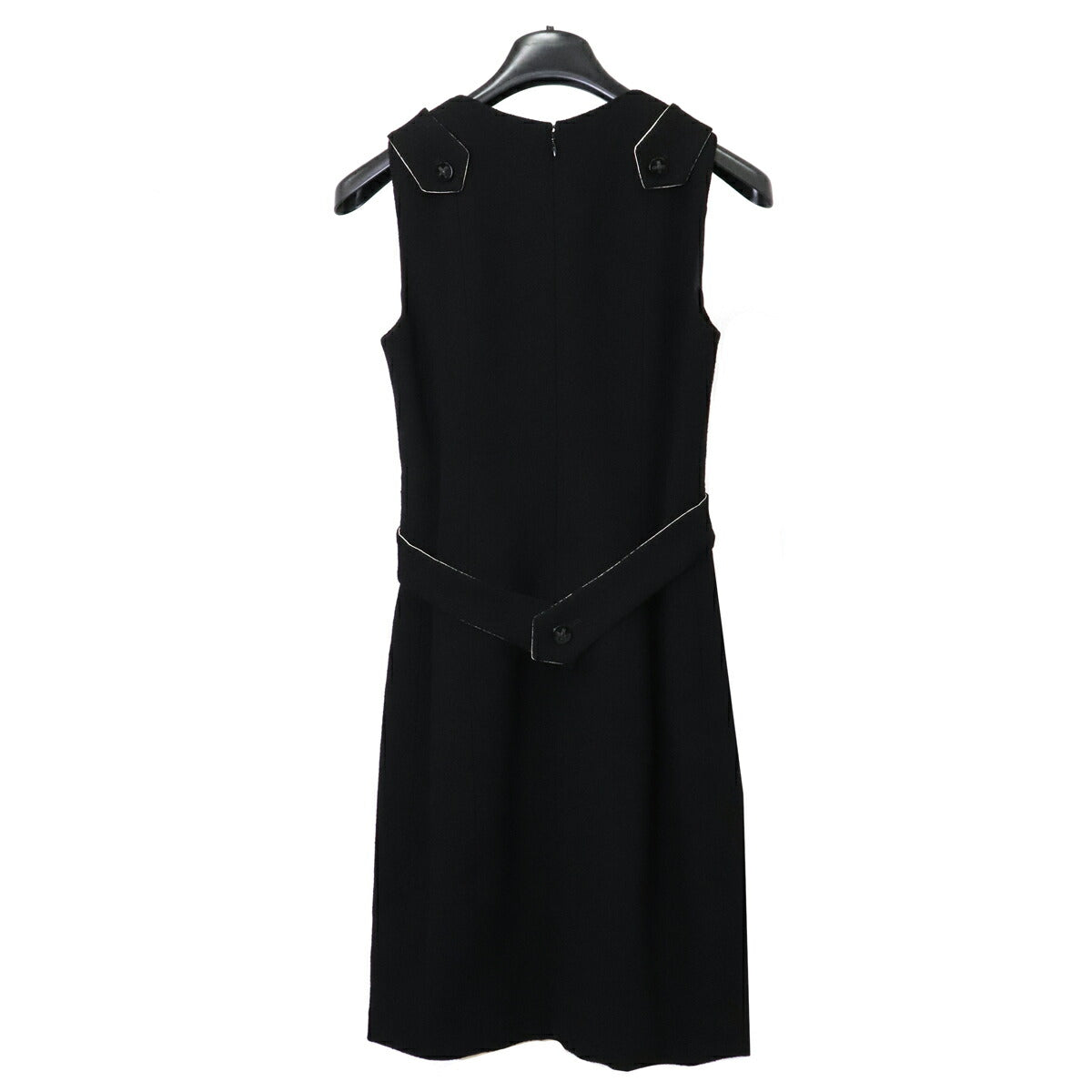 Chanel Wool Silk Sleeveless Dress Black