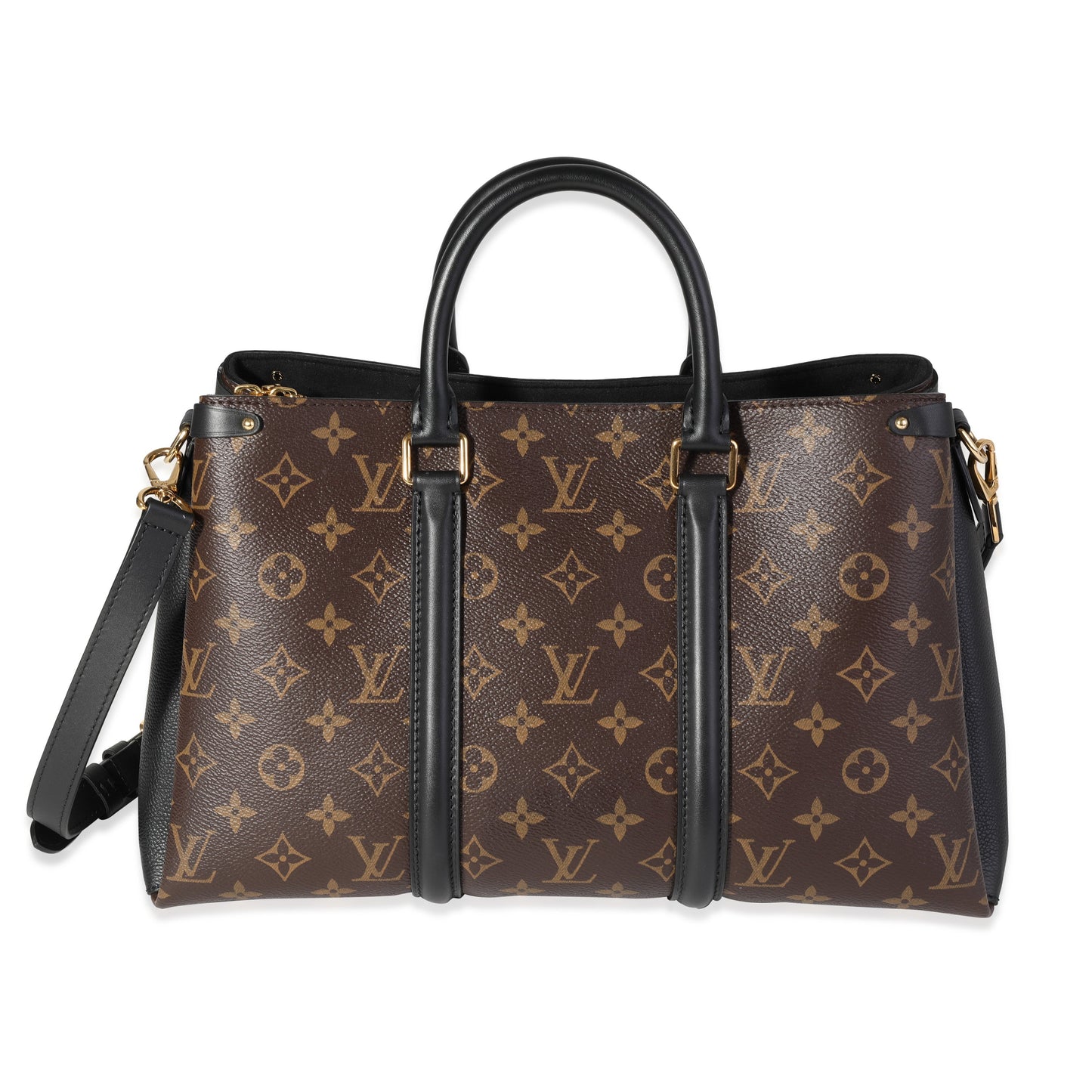 Louis Vuitton Louis Vuitton Monogram Canvas & Black Leather Soufflot MM