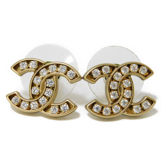Chanel Crystal Coco Mark Earrings