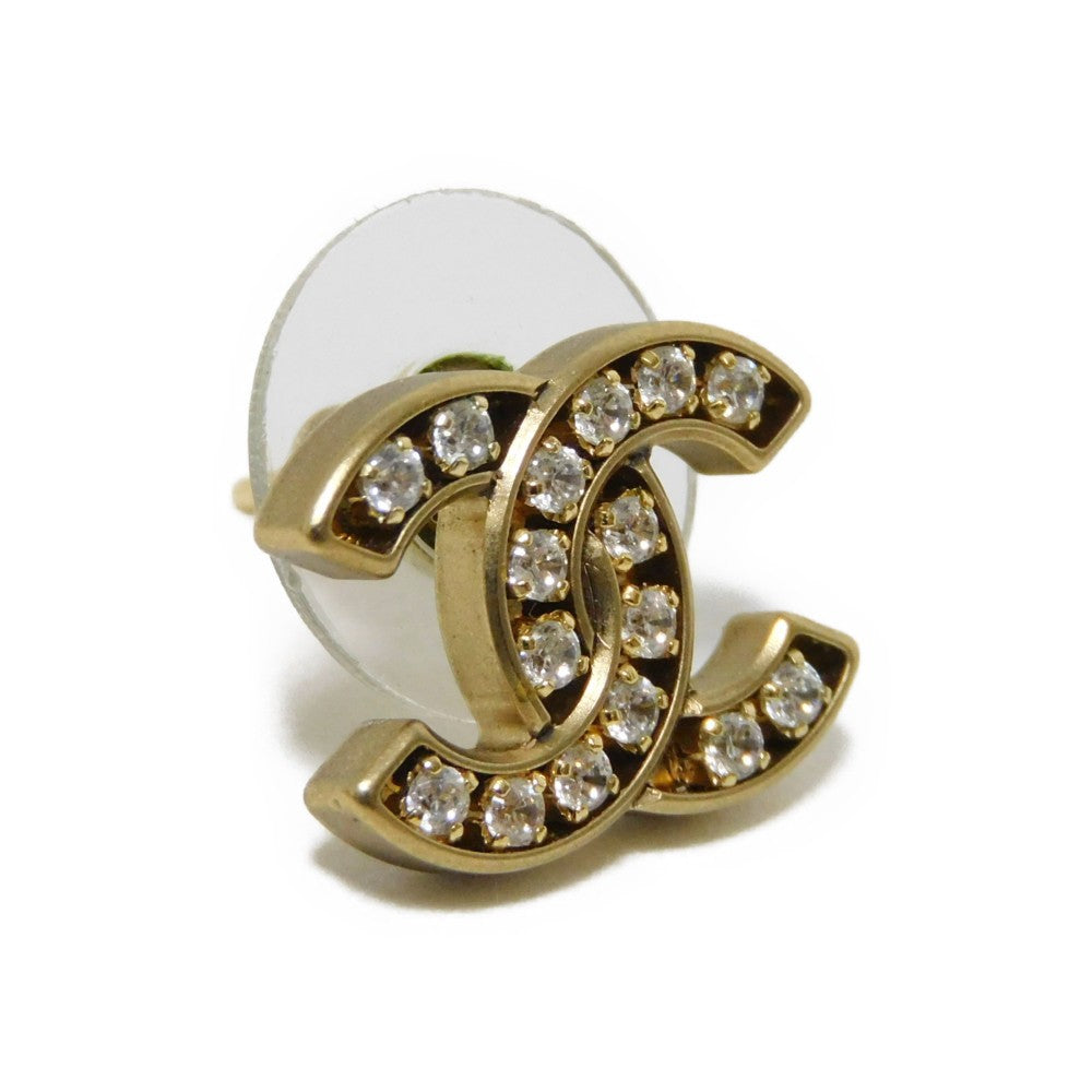 Chanel Crystal Coco Mark Earrings