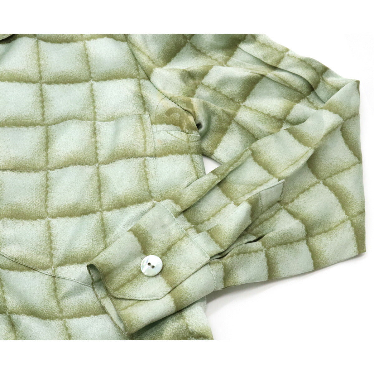 Chanel Silk Check Shirt Dress Green