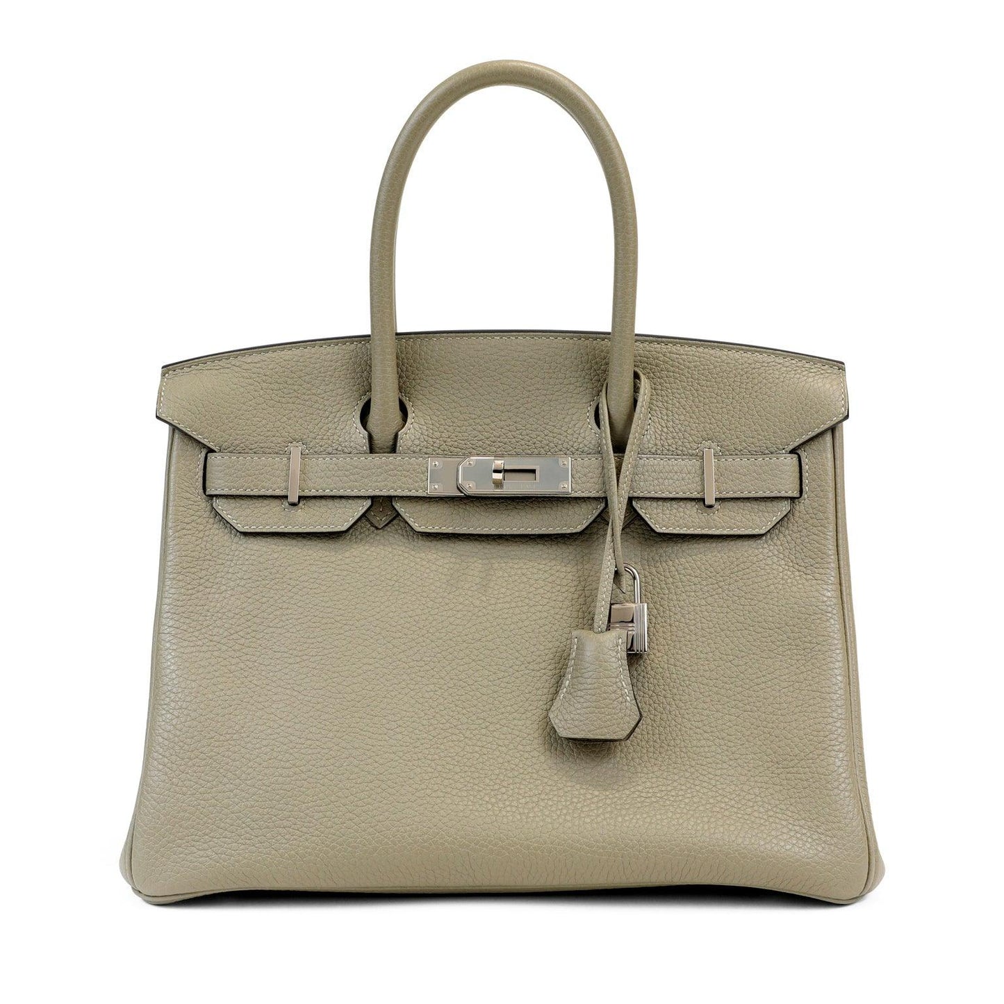Luxury Hermes 30cm Sage Togo Leather w/ Palladium Hardware