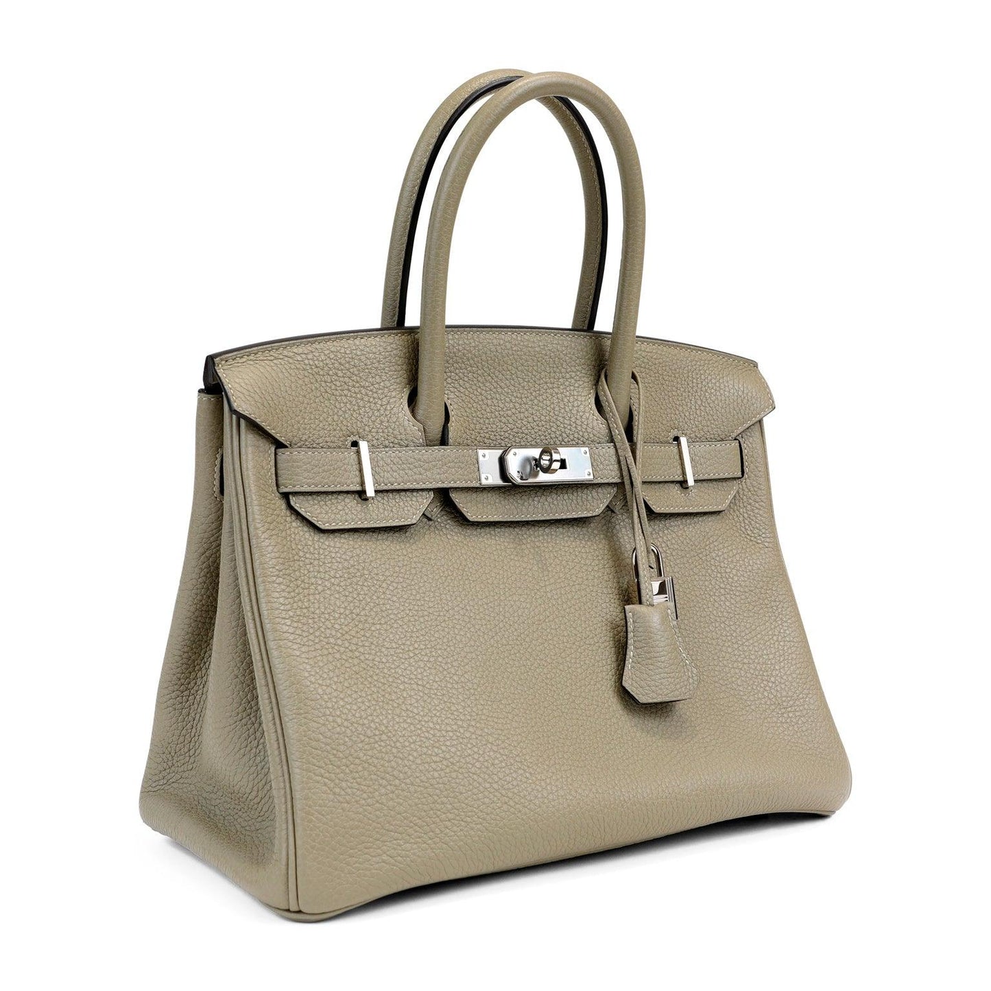 Luxury Hermes 30cm Sage Togo Leather w/ Palladium Hardware