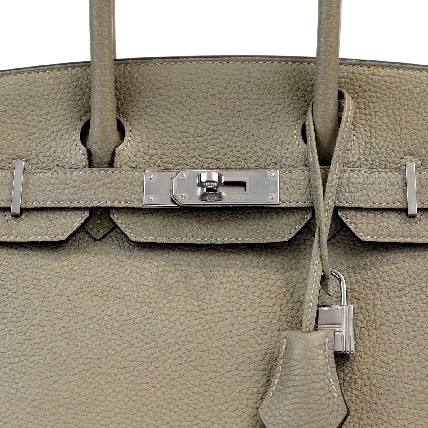 Luxury Hermes 30cm Sage Togo Leather w/ Palladium Hardware