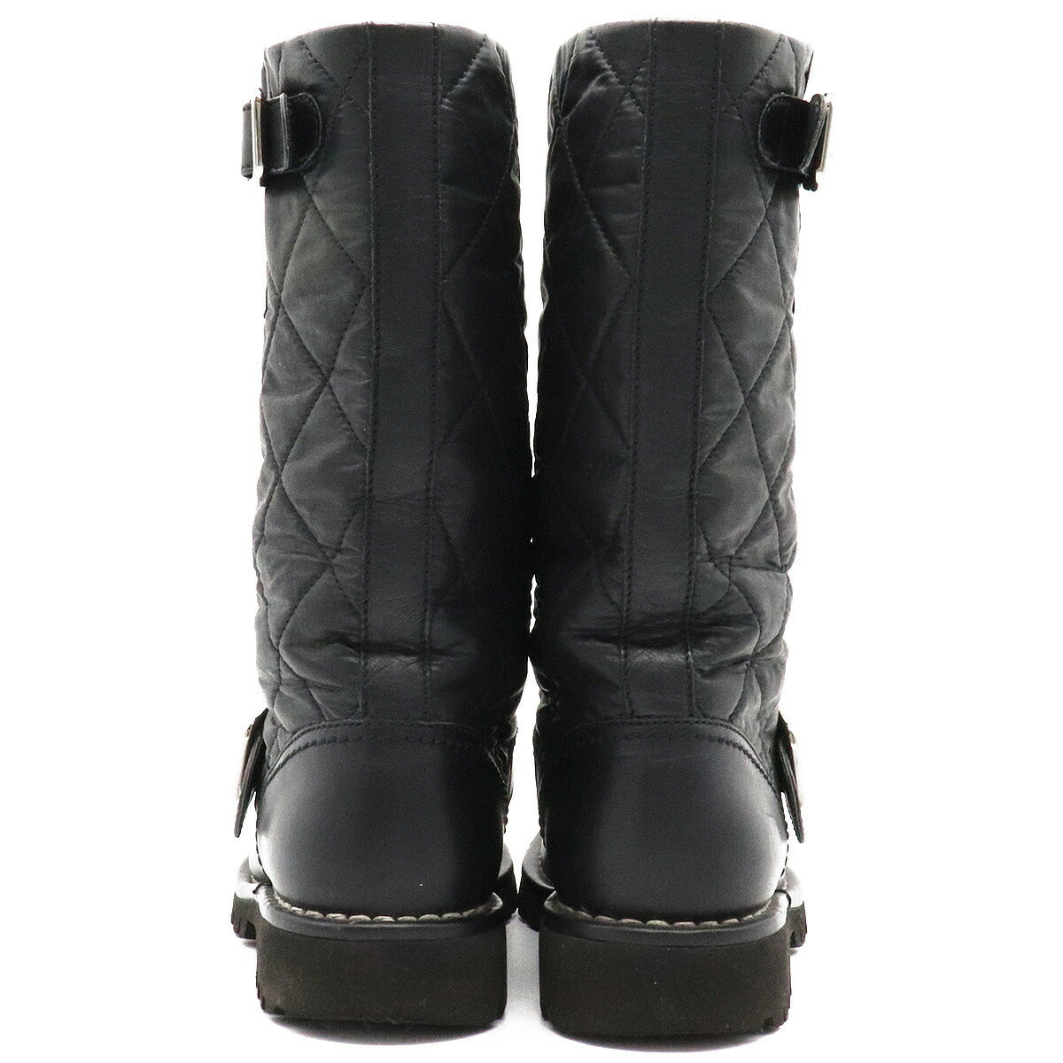 Chanel Leather Engineer Boots Black
