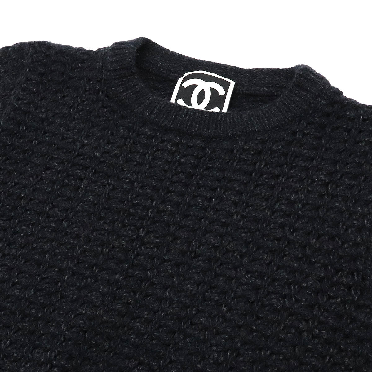 Chanel Coco Mark Knit Dress Navy #38