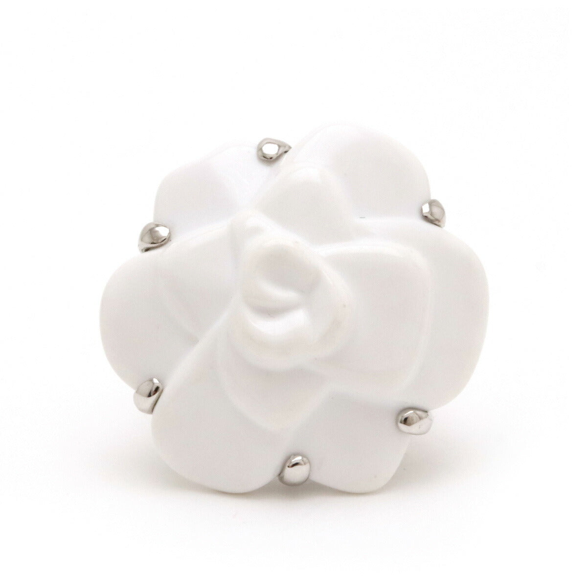 Chanel Camellia Chalcedony Ring K18WG