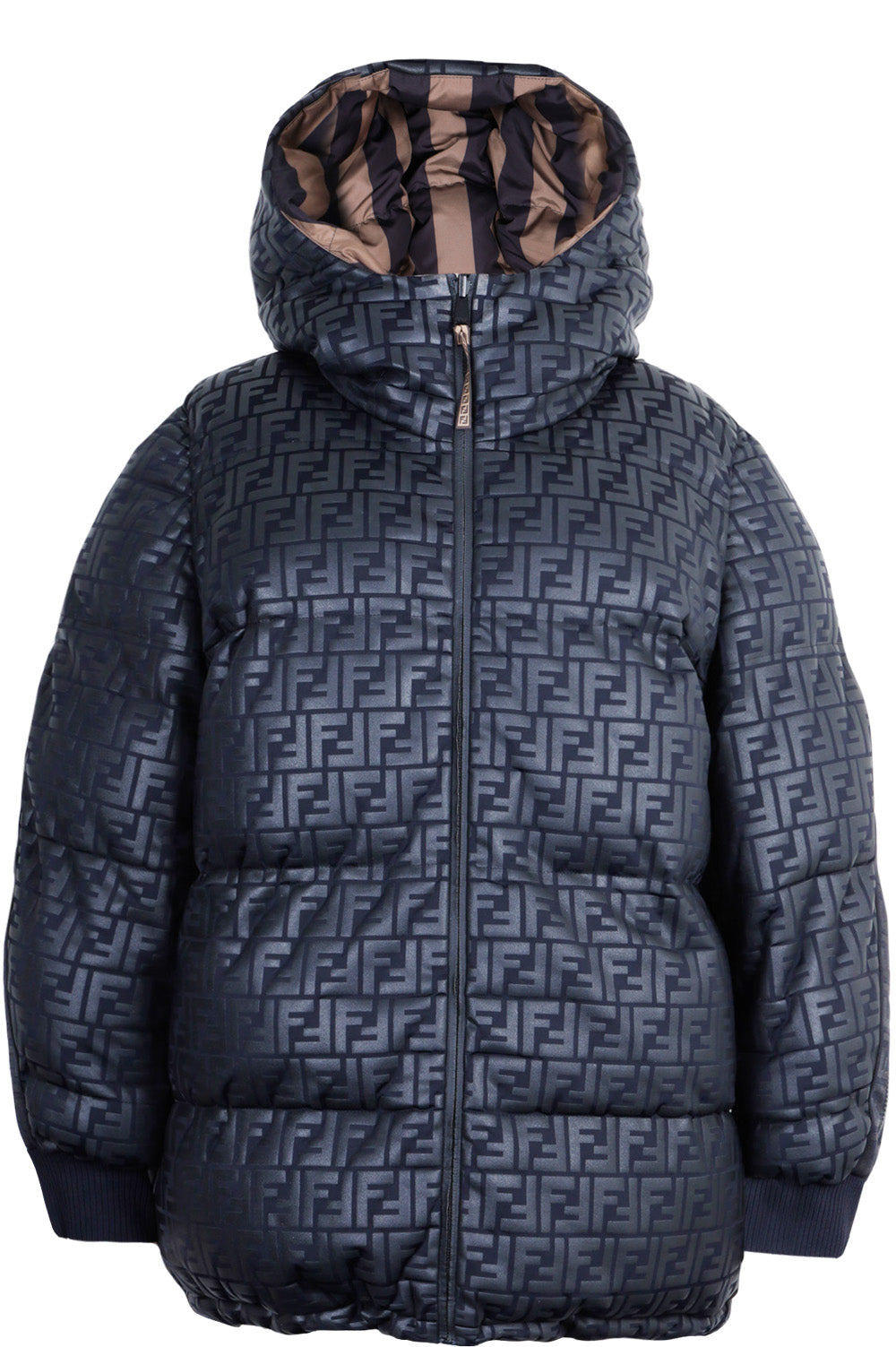 Luxury Fendi Reversible Zipped Sleeves Down Jacket