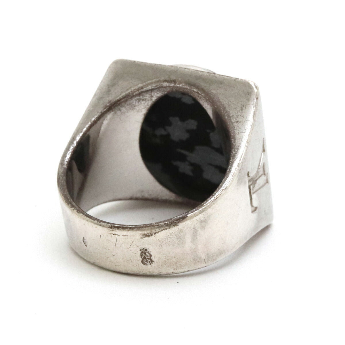 Louis Vuitton Silver Obsidian Ring M64903