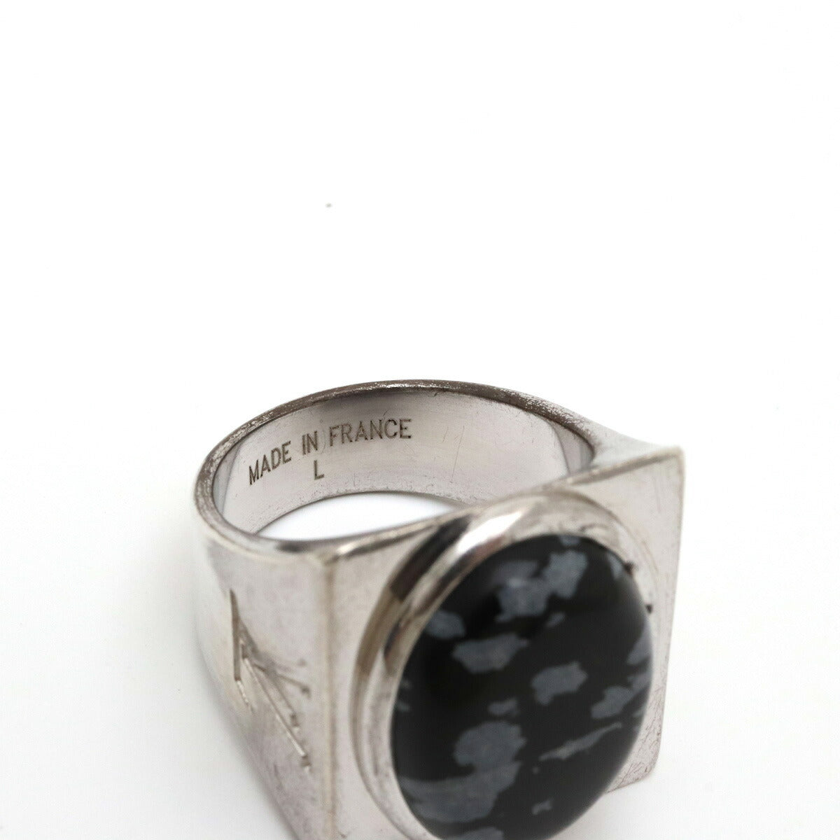 Louis Vuitton Silver Obsidian Ring M64903