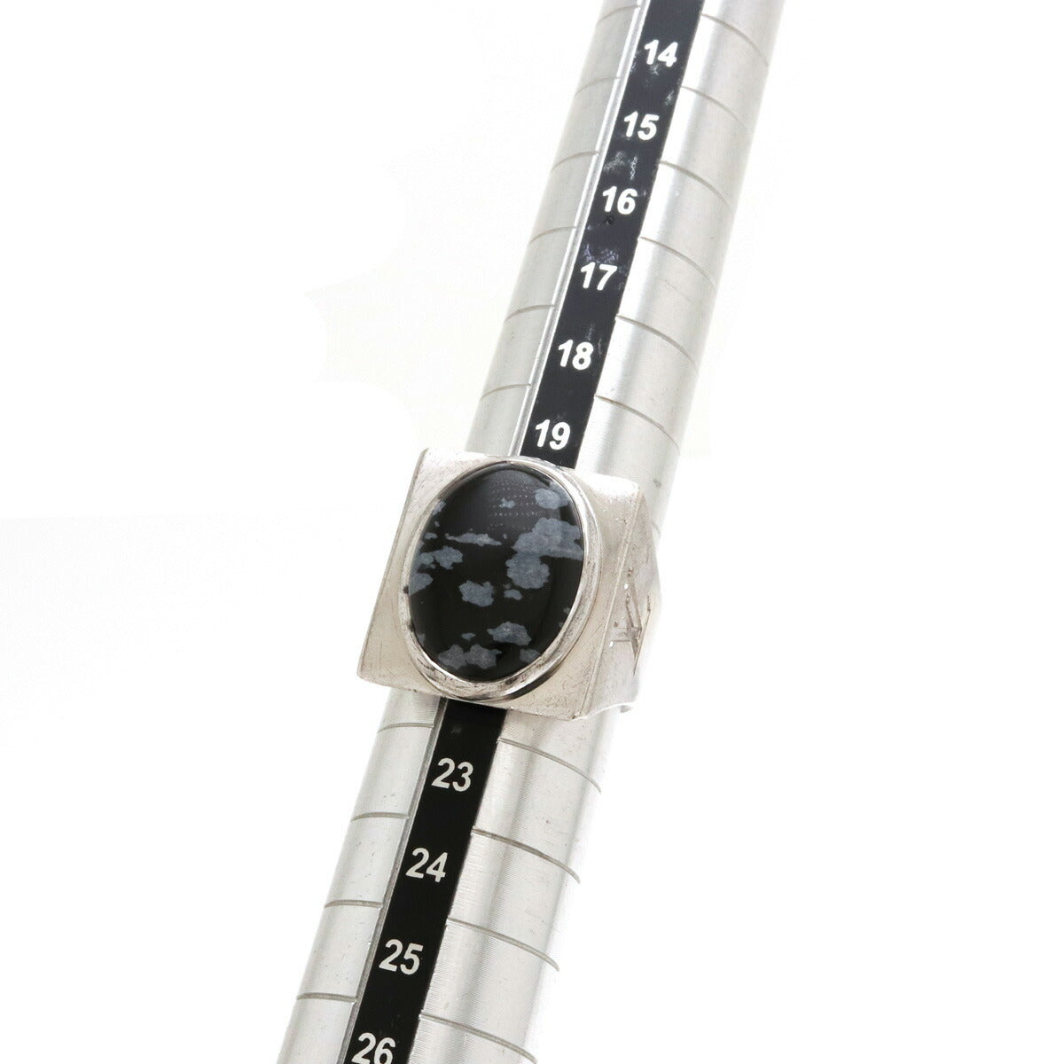 Louis Vuitton Silver Obsidian Ring M64903