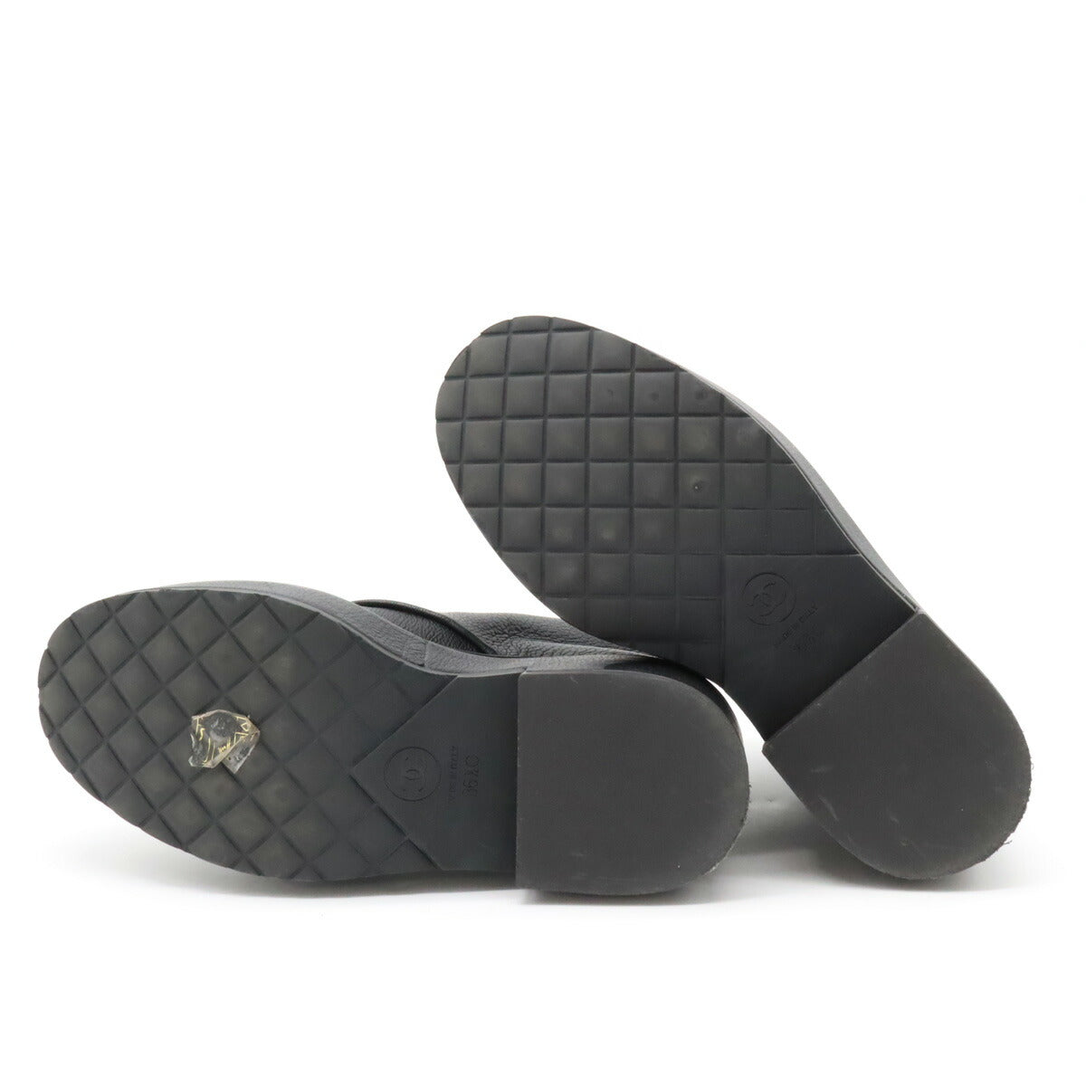 Chanel Leather Pearl Short Boots Black