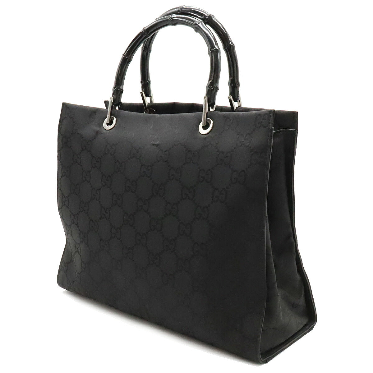Luxury Gucci Trending 2025 Nylon Bamboo Handbag Black