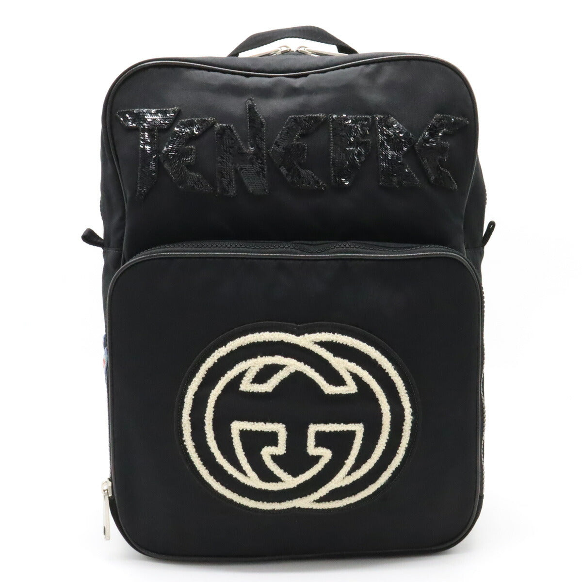 Luxury Gucci Trending 2025 Nylon Canvas Sequin Leather Backpack