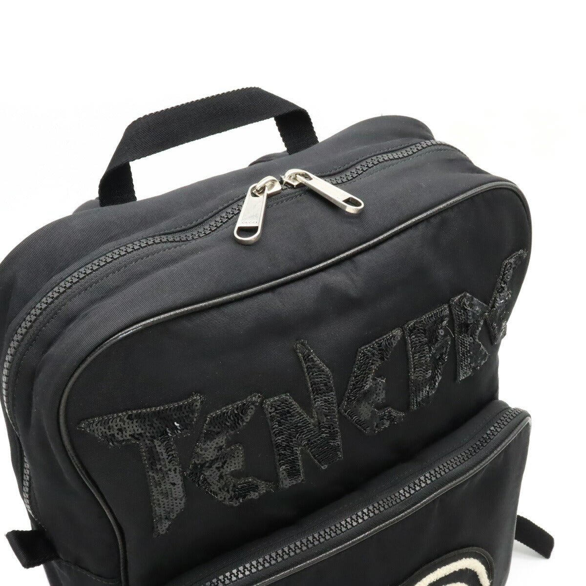 Luxury Gucci Trending 2025 Nylon Canvas Sequin Leather Backpack