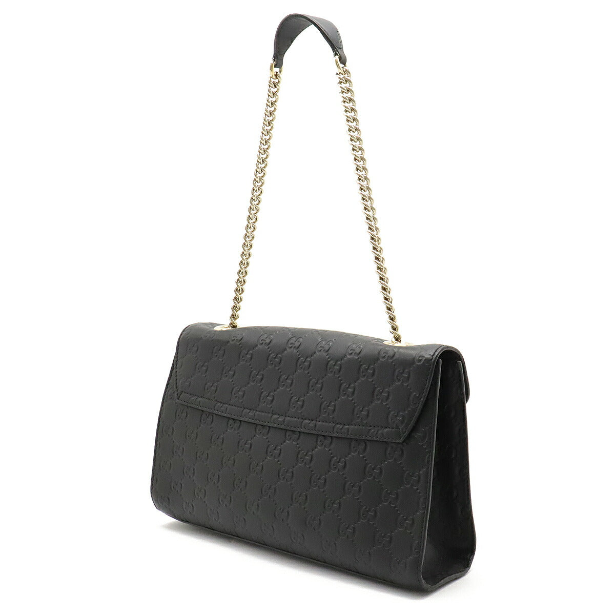 Luxury Gucci Trending 2025 Emily Leather Chain Shoulder Bag Black