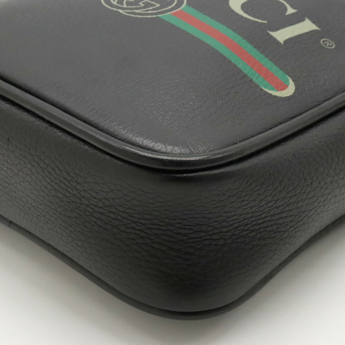Luxury Gucci Trending 2025 Leather Print Messenger Bag Black