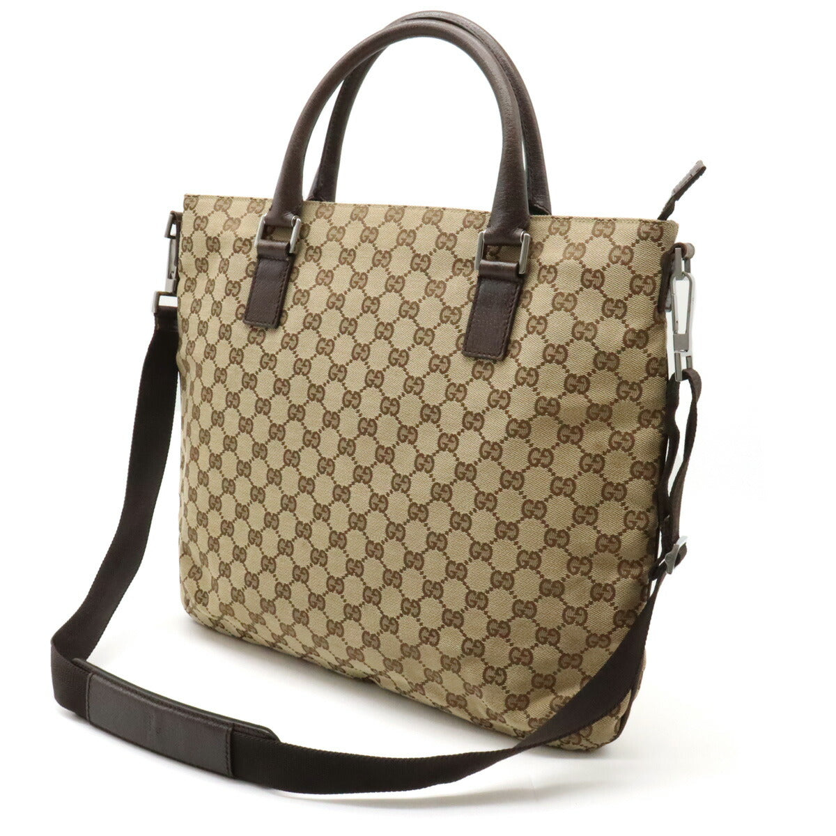 Luxury Gucci Trending 2025 GG Canvas Leather Tote Bag 2WAY