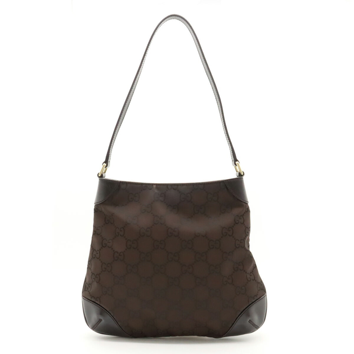 Luxury Gucci Trending 2025 Nylon Leather Shoulder Bag Dark Brown