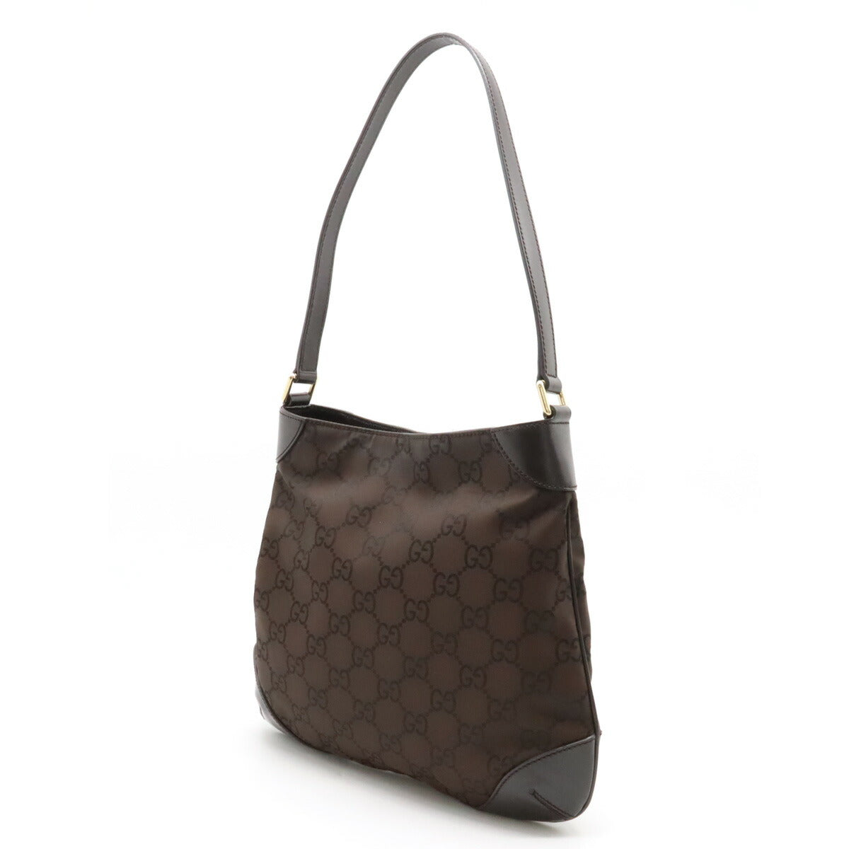 Luxury Gucci Trending 2025 Nylon Leather Shoulder Bag Dark Brown
