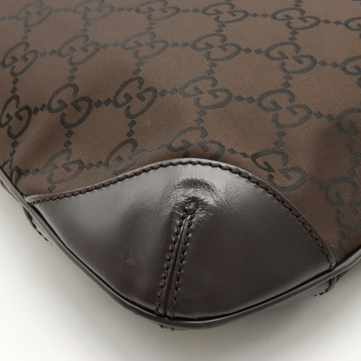 Luxury Gucci Trending 2025 Nylon Leather Shoulder Bag Dark Brown
