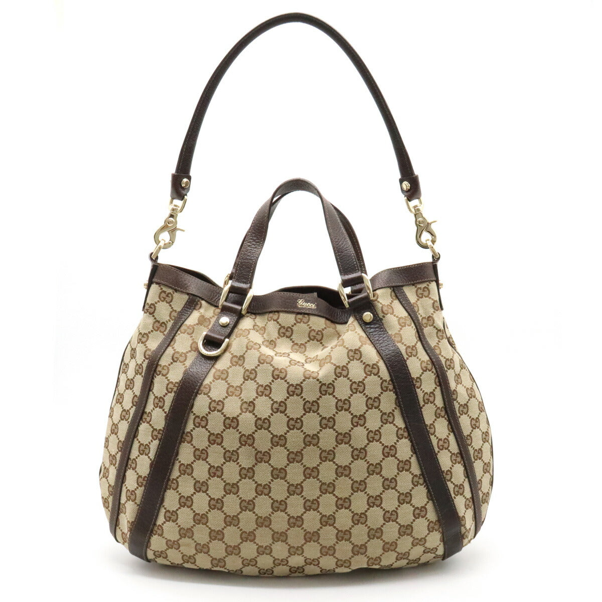 Luxury Gucci Trending 2025 GG Canvas Leather Tote Bag 2WAY