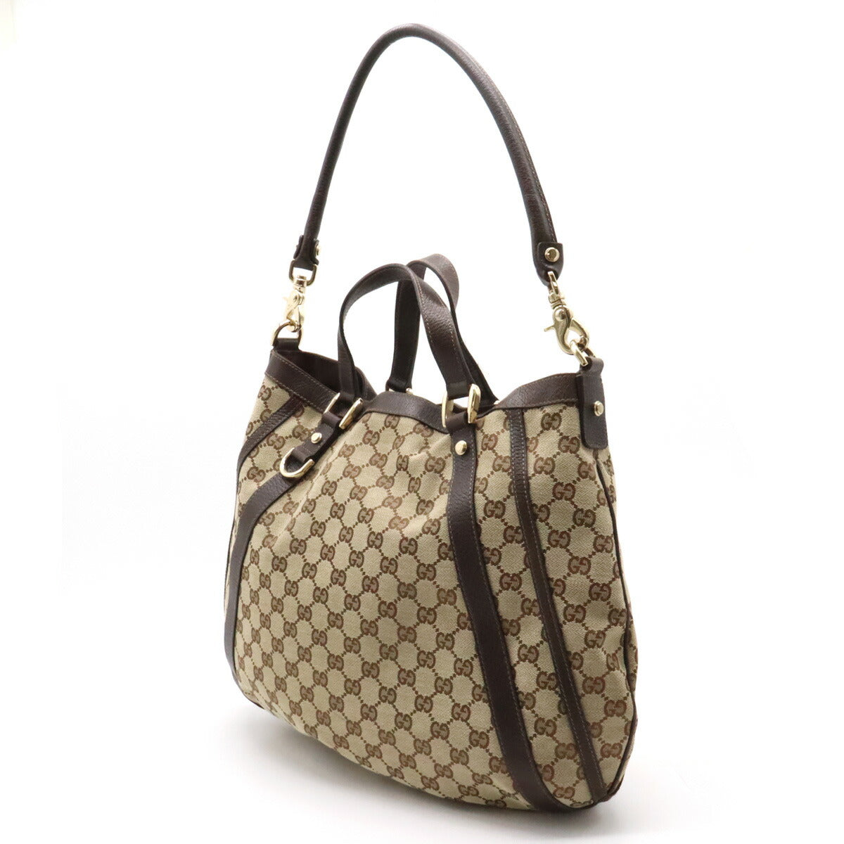 Luxury Gucci Trending 2025 GG Canvas Leather Tote Bag 2WAY