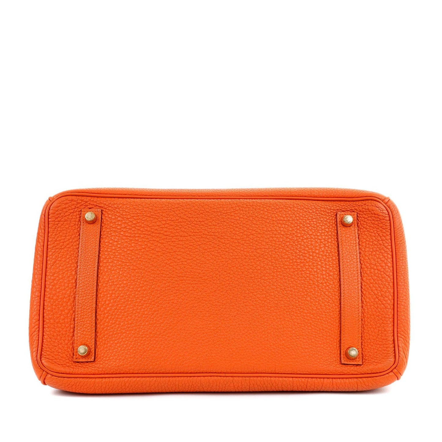 Luxury Hermes 35cm Orange Togo Birkin w/ Gold Hardware