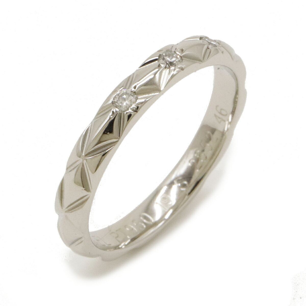 Chanel Coco Crush Matelasse Ring Pt950 Diamond